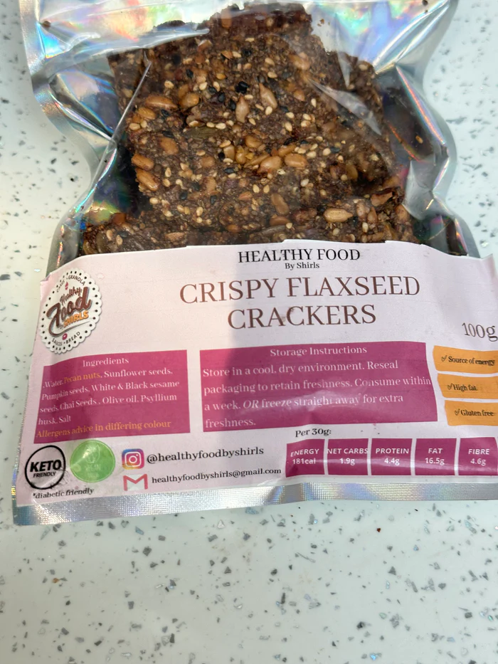 Crispy Flaxseed Seeded Crackers